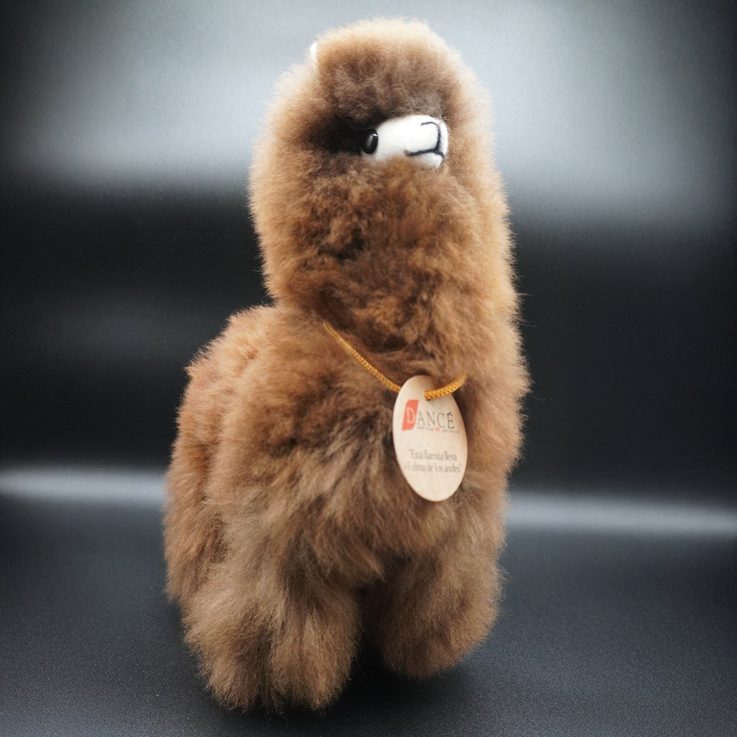 Llama de alpaca marrón decorativa - grande