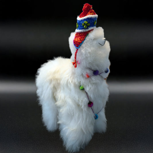 Giant Alpaca Llama Handmade | 100% Alpaca Wool | Peruvian Artisan Decor