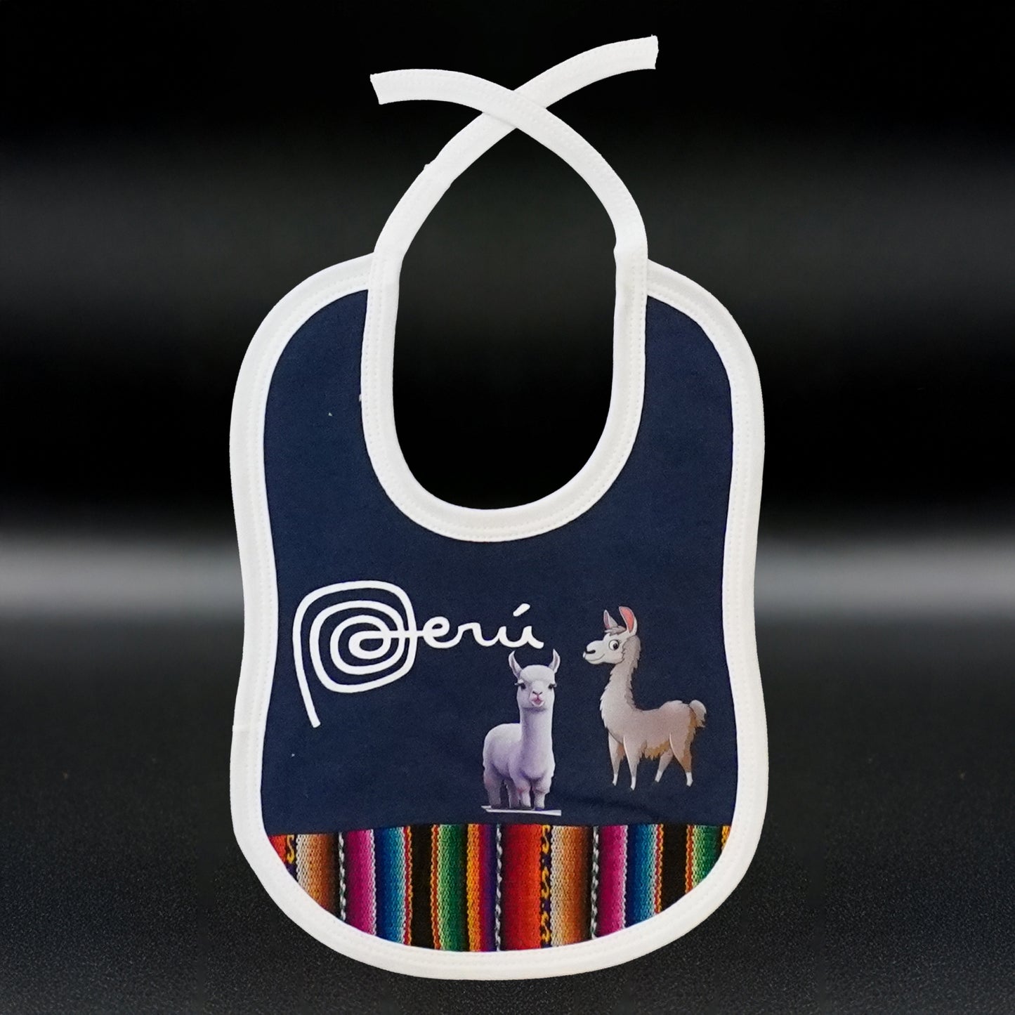 Peruvian-themed baby bib