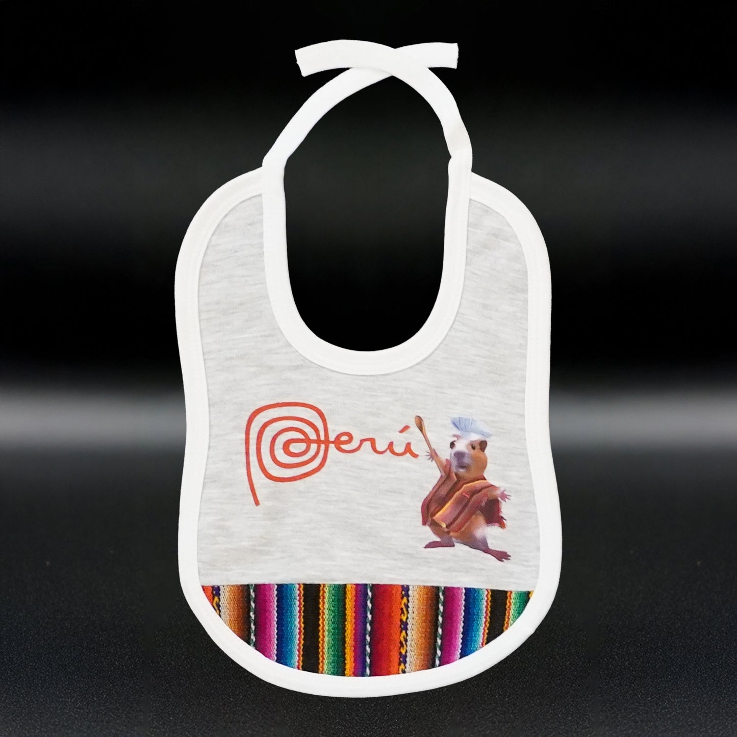 Peruvian-themed baby bib