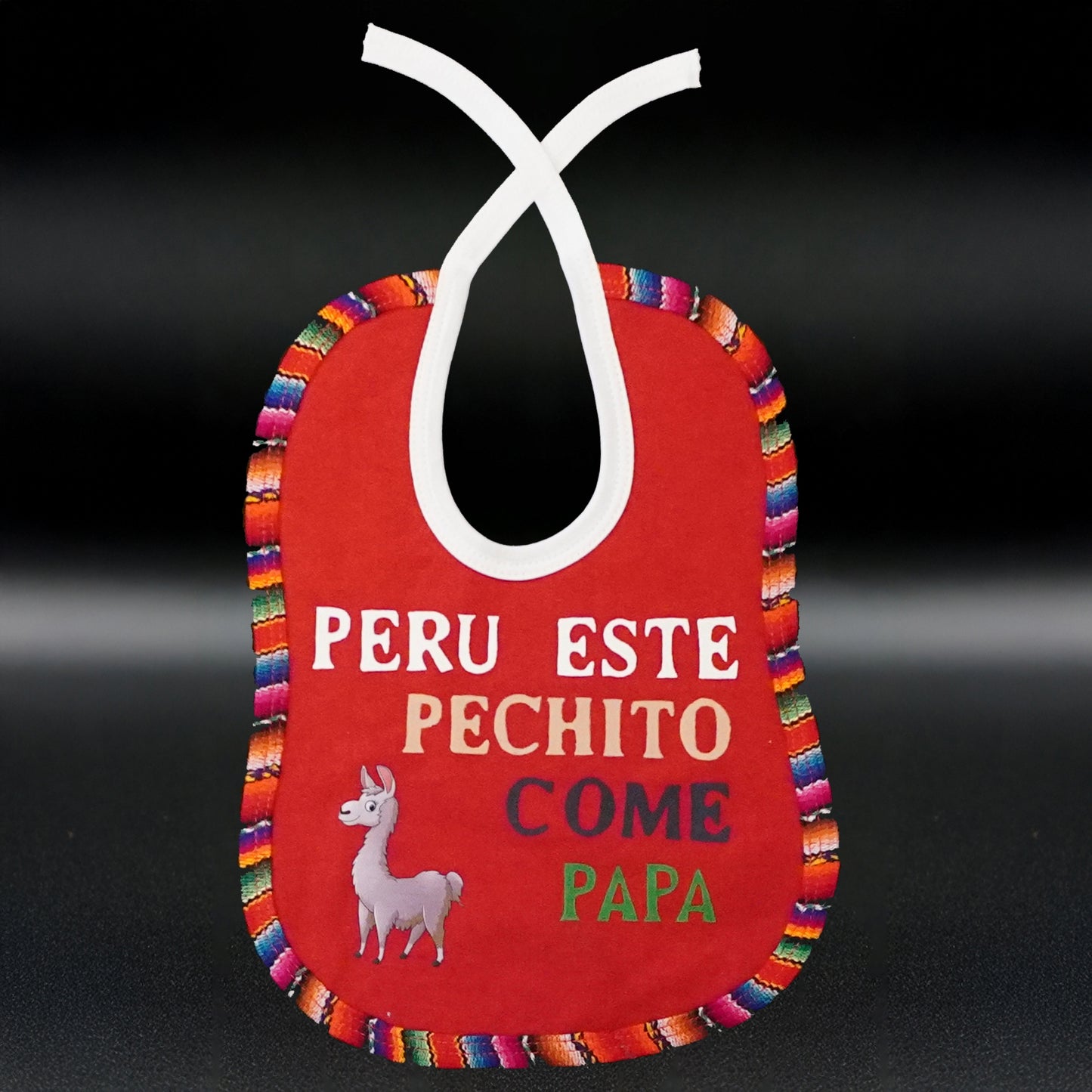 Peruvian-themed baby bib