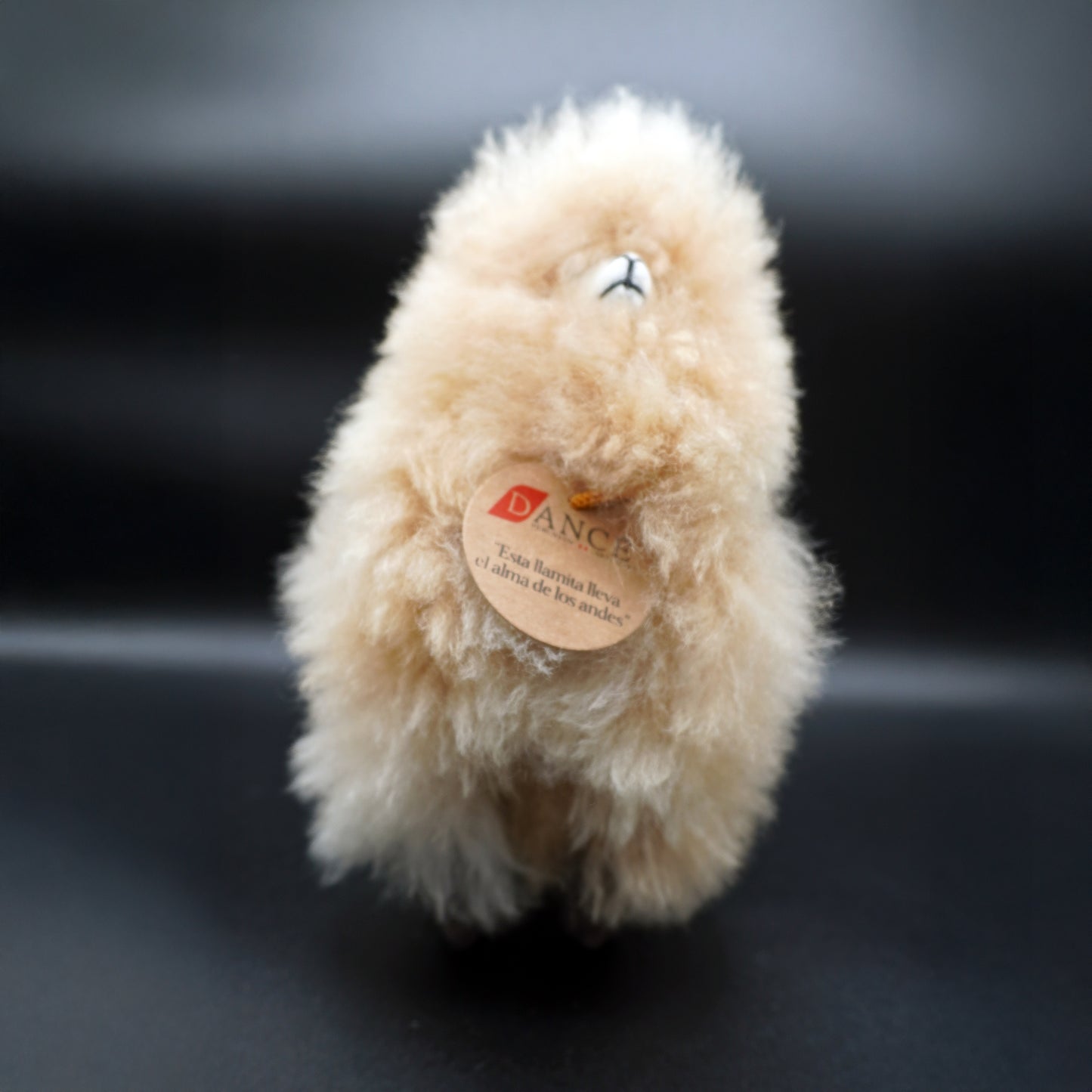 Llama de alpaca marrón decorativa - mediana