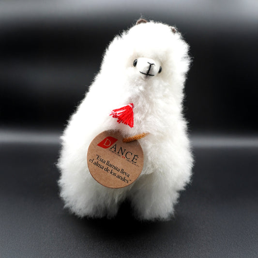 Decorative white alpaca llama - small