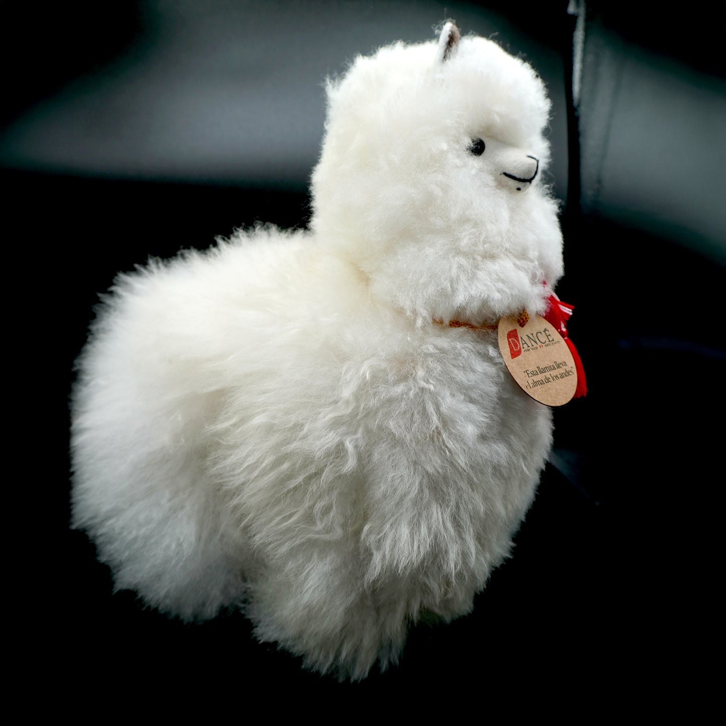 Llama de alpaca blanca decorativa - grande